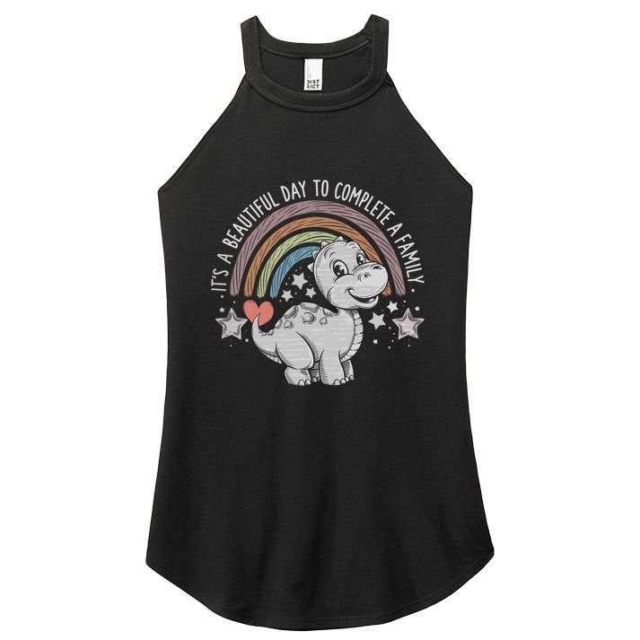 ItS Beautiful Day To Complete A Family Adoption Day Women's Perfect Tri Rocker Tank