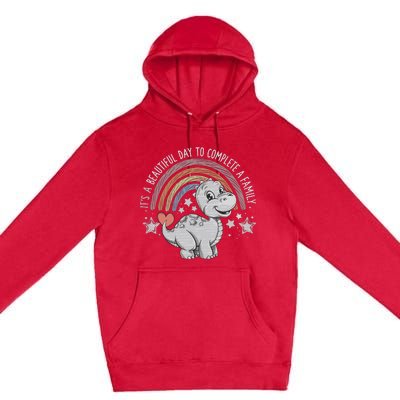 ItS Beautiful Day To Complete A Family Adoption Day Premium Pullover Hoodie