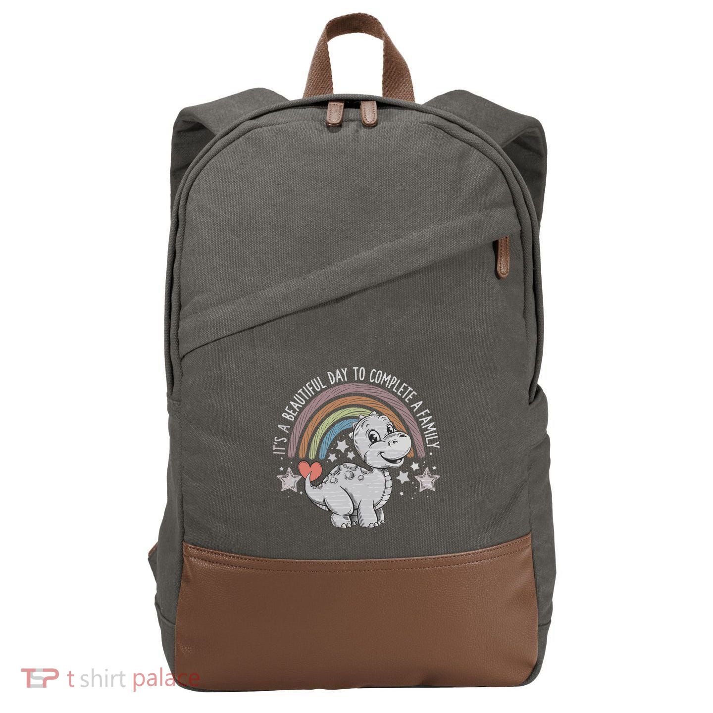 ItS Beautiful Day To Complete A Family Adoption Day Cotton Canvas Backpack