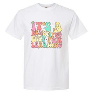 It's Beautiful Day For Learning Retro Teacher Students Women Garment-Dyed Heavyweight T-Shirt