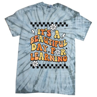 It's Beautiful Day For Learning Retro Teacher Students  Tie-Dye T-Shirt