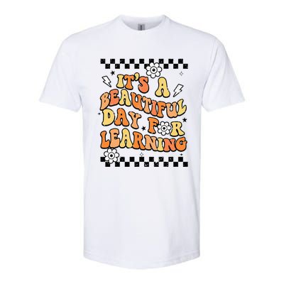 It's Beautiful Day For Learning Retro Teacher Students  Softstyle CVC T-Shirt