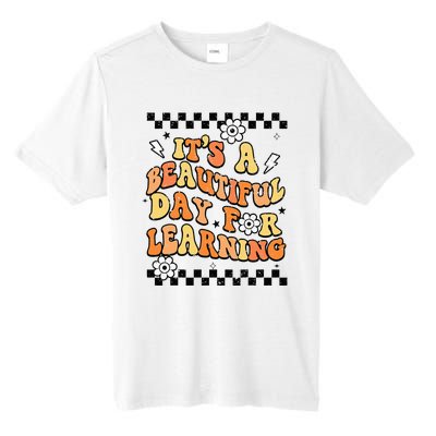 It's Beautiful Day For Learning Retro Teacher Students  Tall Fusion ChromaSoft Performance T-Shirt