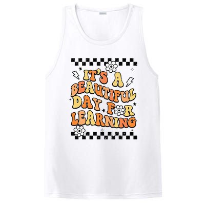 It's Beautiful Day For Learning Retro Teacher Students  PosiCharge Competitor Tank