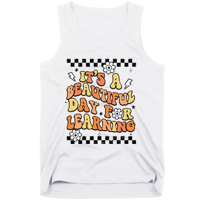 It's Beautiful Day For Learning Retro Teacher Students  Tank Top