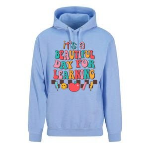 ItS Beautiful Day For Learning Retro Teacher Students Unisex Surf Hoodie