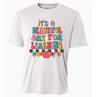 ItS Beautiful Day For Learning Retro Teacher Students Cooling Performance Crew T-Shirt