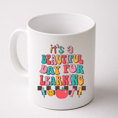 ItS Beautiful Day For Learning Retro Teacher Students Coffee Mug