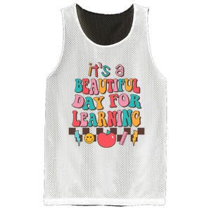 ItS Beautiful Day For Learning Retro Teacher Students Mesh Reversible Basketball Jersey Tank