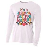 ItS Beautiful Day For Learning Retro Teacher Students Cooling Performance Long Sleeve Crew