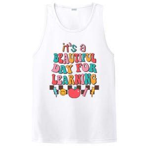 ItS Beautiful Day For Learning Retro Teacher Students PosiCharge Competitor Tank