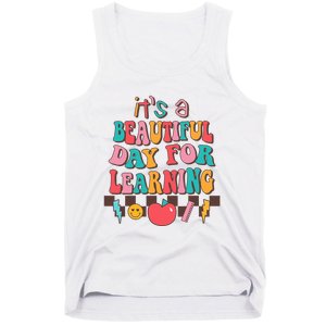 ItS Beautiful Day For Learning Retro Teacher Students Tank Top