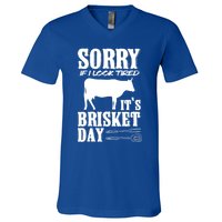 It's Brisket Day Grilling Barbecue Smoke Brisket Gift V-Neck T-Shirt