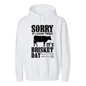 It's Brisket Day Grilling Barbecue Smoke Brisket Gift Garment-Dyed Fleece Hoodie