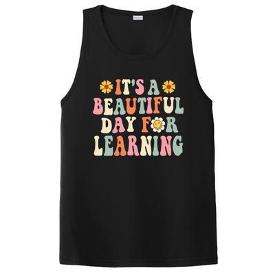 It's Beautiful Day For Learning Retro Teacher Students Women Cute PosiCharge Competitor Tank