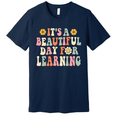 It's Beautiful Day For Learning Retro Teacher Students Women Cute Premium T-Shirt