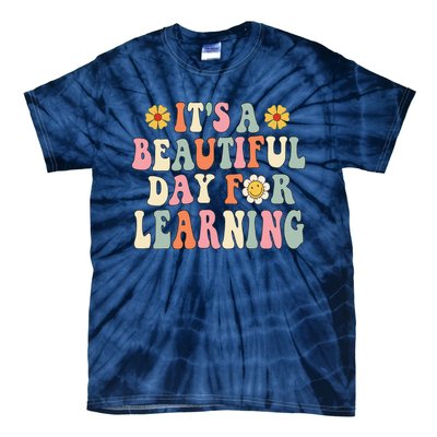 It's Beautiful Day For Learning Retro Teacher Students Women Cute Tie-Dye T-Shirt