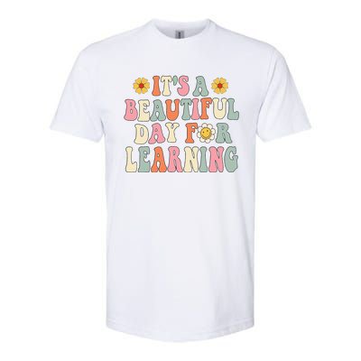 It's Beautiful Day For Learning Retro Teacher Students Women Cute Softstyle CVC T-Shirt