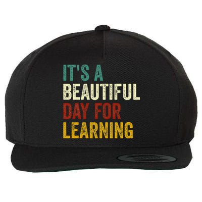 It's Beautiful Day For Learning Retro Teacher Students Women Day Wool Snapback Cap