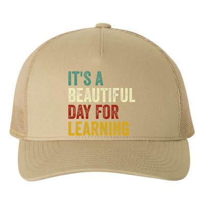 It's Beautiful Day For Learning Retro Teacher Students Women Day Yupoong Adult 5-Panel Trucker Hat