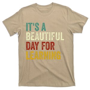 It's Beautiful Day For Learning Retro Teacher Students Women Day T-Shirt