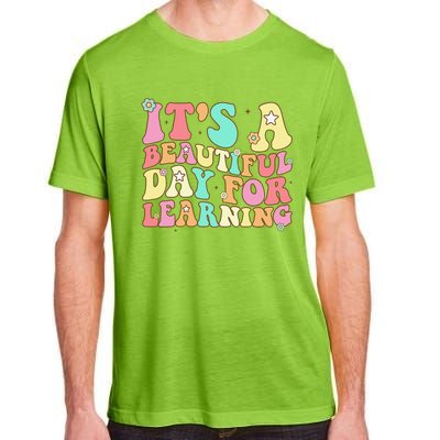 It's Beautiful Day For Learning Retro Teacher Students Women Funny Adult ChromaSoft Performance T-Shirt