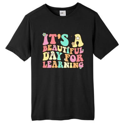 It's Beautiful Day For Learning Retro Teacher Students Women Funny Tall Fusion ChromaSoft Performance T-Shirt