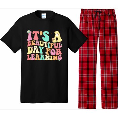 It's Beautiful Day For Learning Retro Teacher Students Women Funny Pajama Set