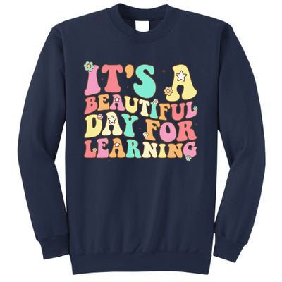 It's Beautiful Day For Learning Retro Teacher Students Women Funny Sweatshirt