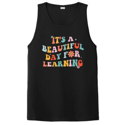 It's Beautiful Day For Learning Retro Teacher Students Women Love PosiCharge Competitor Tank