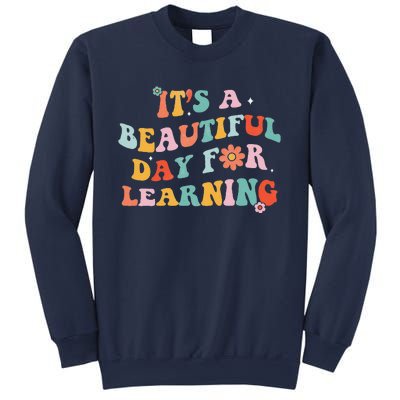 It's Beautiful Day For Learning Retro Teacher Students Women Love Sweatshirt