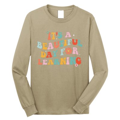 It's Beautiful Day For Learning Retro Teacher Students Women Love Long Sleeve Shirt