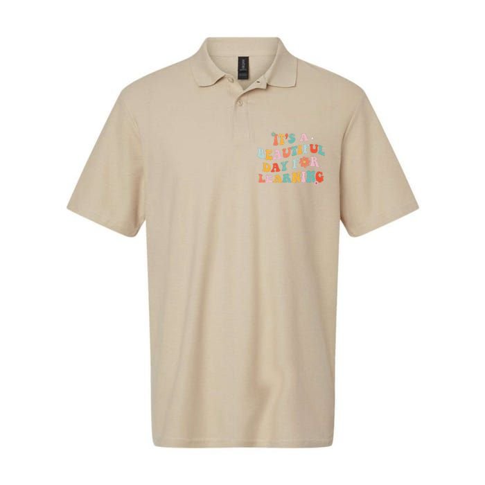 It's Beautiful Day For Learning Retro Teacher Students Women Love Softstyle Adult Sport Polo