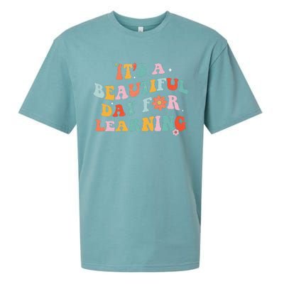 It's Beautiful Day For Learning Retro Teacher Students Women Love Sueded Cloud Jersey T-Shirt