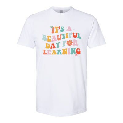 It's Beautiful Day For Learning Retro Teacher Students Women Love Softstyle CVC T-Shirt