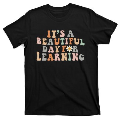 It's Beautiful Day For Learning Retro Teacher Students T-Shirt