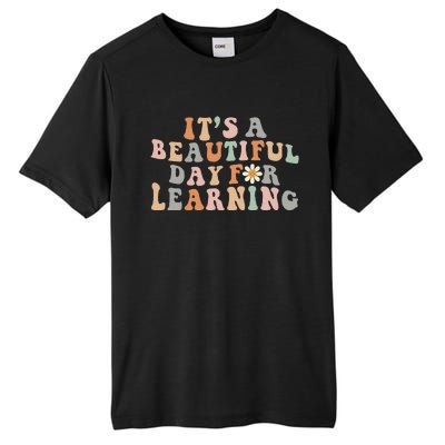 It's Beautiful Day For Learning Retro Teacher Students Tall Fusion ChromaSoft Performance T-Shirt