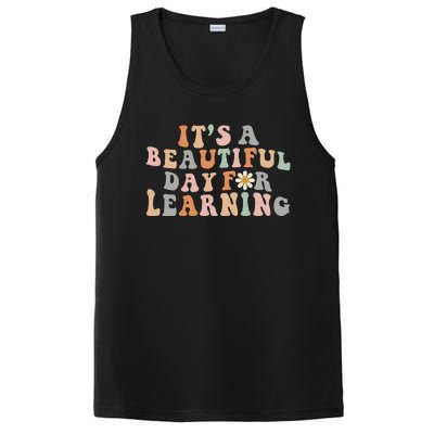 It's Beautiful Day For Learning Retro Teacher Students PosiCharge Competitor Tank