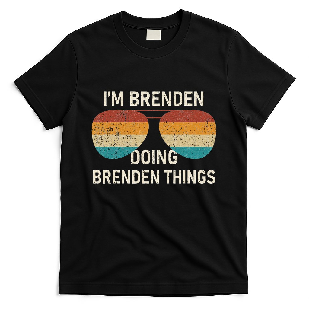 IM Brenden Doing Brenden Things Retro Sunglass Personalized T-Shirt