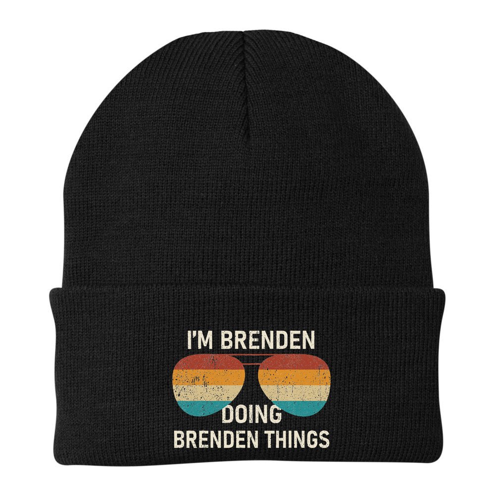 IM Brenden Doing Brenden Things Retro Sunglass Personalized Beanie