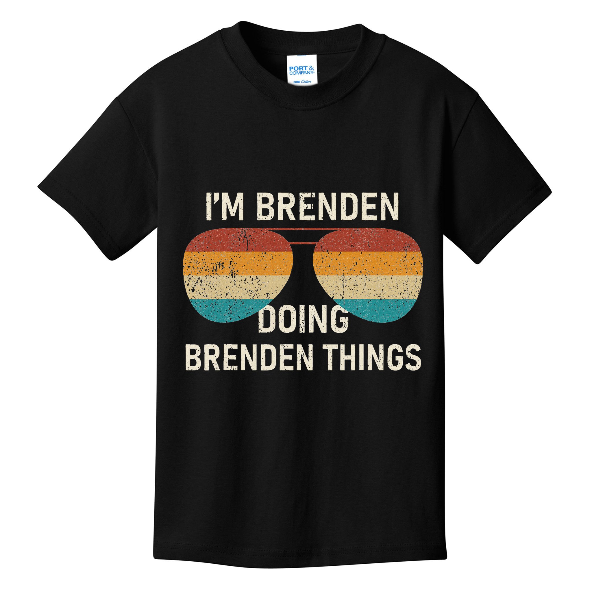 IM Brenden Doing Brenden Things Retro Sunglass Personalized Kids T-Shirt