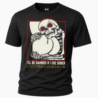 ILl Be Damned If I Die Sober Japanese Funny Skeleton Performance Shirt