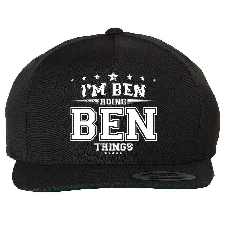 Im Ben Doing Ben Things Wool Snapback Cap