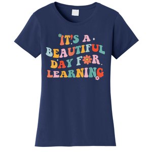 It's Beautiful Day For Learning Retro Teacher Students Women Women's T-Shirt