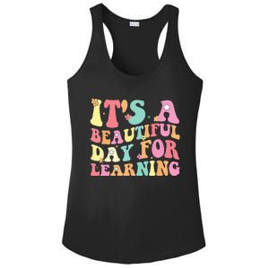 Its Beautiful Day For Learning Retro Teacher Students Ladies PosiCharge Competitor Racerback Tank