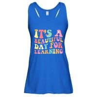 Its Beautiful Day For Learning Retro Teacher Students Ladies Essential Flowy Tank