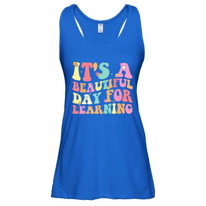 Its Beautiful Day For Learning Retro Teacher Students Ladies Essential Flowy Tank