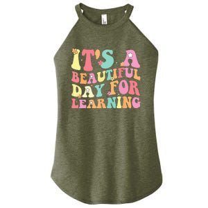 Its Beautiful Day For Learning Retro Teacher Students Women's Perfect Tri Rocker Tank