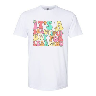 ItS Beautiful Day For Learning Retro Teacher Students Softstyle® CVC T-Shirt