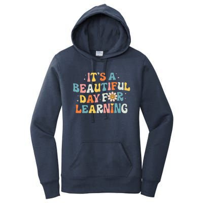 ItS Beautiful Day For Learning Retro Teacher Women's Pullover Hoodie